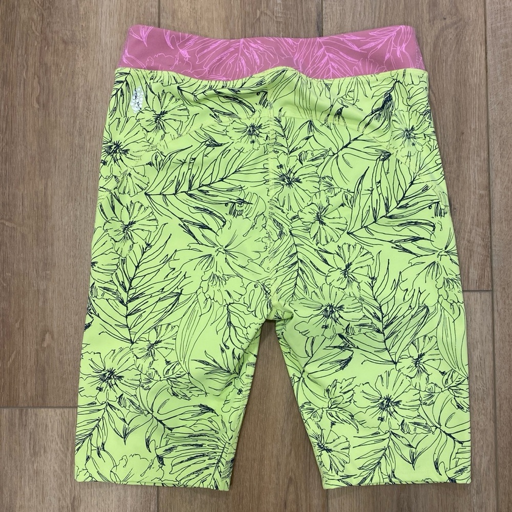 🌟FREE PEOPLE MOVEMENT🌟 ELECTRIC LIME FIRED UP BIKE SHORTS YELLOW/PINK SZ M - Picture 3 of 6